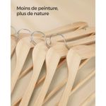 Generic Lot de 10 cintres en bois Rotatif - image 2