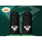 product_image_name-Generic-Paire De 2 Gants de jeux Vidéo Pour Téléphone Portable Anti-Transpirant, Manchon pour écran tactile en fibre de carbone et argent - Vert-3