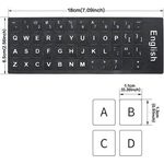 Generic Autocollant Clavier ANGLAIS- Noir