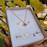 product_image_name-Fashion-Bijoux chaîne femme fatima doré 3en1 chaîne bracelet pendentif ensemble bijoux accessoire femme inox luxe mode stylé femme cadeau femme coffret cadeau anniversaire femme fête mere Saint Valentin Mariage amour cœur -1