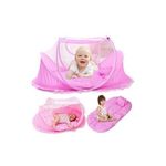 product_image_name-Generic-Berceau Bébé Portable Tente Avec Moustiquaire - Pliable - Rose-1