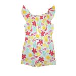 Primark Barboteuse sans manches à volants pour bébé fille, imprimé tropical avec ceinture nouée - 12-18 Mois