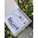 product_image_name-Fashion-Bijoux chaîne homme animal doré 3en1 chaîne bracelet et bague pendentif ensemble bijoux accessoire homme inox luxe mode stylé garçon cadeau Homme coffret cadeau anniversaire homme fête pères Saint Valentin Mariage amour cœur -3