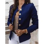 BLAZER FEMME EN COTON COULEUR BLEU NUIT