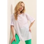 Bigdart T-shirt oversize fendu 4123 - Blanc