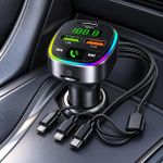 Transmetteur FM Bluetooth & Chargeur Voiture Multi-Câbles CAR MP3 PLAYER – Rainbow LED