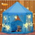 product_image_name-Generic-Tente de Jeu D'intérieur Pliable Château - Maison De Princesse Enfants Avec Jeu de Lumière - Bleu-1