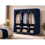 Generic Armoire penderie en tissu – 130 × 45 × 170 cm - image 3