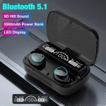 Generic M10 - Écouteurs Sans Fil Bluetooth 5.1 Hi-Fi STÉRÉO - Noir