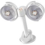 Generic Ventilateur Double Tête Rechargeable