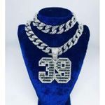 Chic Chaîne En Strass Or Chaîne Luxueuse Bling Médaillée 39