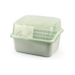 Generic Chic Égouttoir à vaisselle en plastique avec couvercle