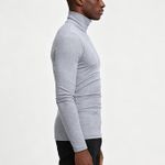 VEOUNDK Pull Col Montant Homme Slim‑Fit, Tissu Polyester Doux pour Toutes Occasions - Gris - image 4