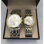 Orlando Ensemble Montres Couple à Fond Blanc - Argent