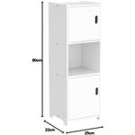 Generic étagère de rangement blanche avec compartiment pour usage quotidien et 1 porte - image 2
