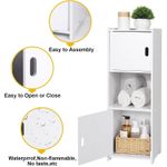 Generic étagère de rangement blanche avec compartiment pour usage quotidien et 1 porte - image 3