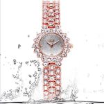 product_image_name-Fashion-52004 montre de bracelet de diamant de quartz pour femmes - or rose-1