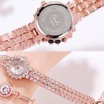 product_image_name-Fashion-52004 montre de bracelet de diamant de quartz pour femmes - or rose-2