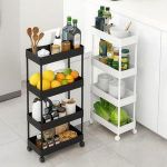 Generic Étagère de Rangement Multifonction à Roulettes – 4 Niveaux - image 3