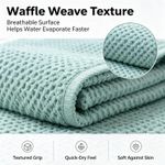 Generic 2pcs Serviettes Faciales et Serviettes de Bain, Serviette Souple - vert - image 2