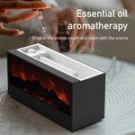 Generic Cheminée décorative électrique avec effet flamme multicolore et brume - image 3