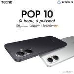 Tecno POP 10 - 4G - 64GO ROM- (3+3)GO RAM -2 SIM - 13MP-5000MAH - Gris