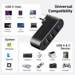 Generic USB C Adapter Splitter 4-Port USB 3.0 Hub for Laptop, PC, Car - image 6