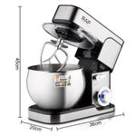 product_image_name-RAF-Robot De Pâtisserie - Robot De Cuisine 3 en 1 – Batteur sur socle 5 L avec accessoires professionnels-2
