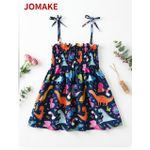 JOMAKE Robe à bretelles pour filles de 1 à 7 ans