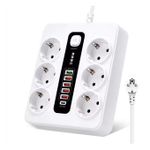 product_image_name-Generic-Multiprise – 6 prises + USB avec minuterie 3000W – Charge Rapide-1