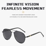AIDAILU Hommes Lunettes De Soleil Polarisée Soleil pour Cyclisme et Conduite - Noir - image 7