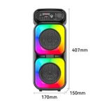 SinG-e Haut-Parleur Portable Multi-Media Speaker Double 4’’ avec Microphone et Télécommande - image 2