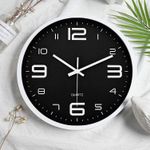 product_image_name-Quartz-Horloge murale Umi silencieux, ronde, design, pour la maison, la cuisine, la chambre, le hall, le salon, le bureau-5