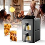 product_image_name-RAF-Four à air chaud numérique Double Decker 14L - Friteuse à air double Compartiment intelligente (7L + 7L)- 2800W-1