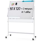 product_image_name-Generic-Tableau Magnétique 90×120 cm avec Support à Roulettes + 2 Marqueurs + Chiffon-1