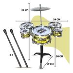 product_image_name-Generic-Mini Batterie de Jazz Ensemble d'Instruments de Percussion Jouet Jouets Éducatifs-1