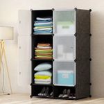product_image_name-Generic-Armoire En Plastique 6 Cubes+ Noir/Blanc-1
