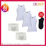 03 Débardeurs + 02 Boxer + 01 Paire De Chaussette Offerte