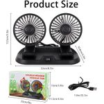 product_image_name-Generic-Ventilateur De Voiture USB à Double Tête Rotatif à 360° Mini Ventilateur De Refroidissement De Voiture Avec 2 Vitesses De Vent Pour SUV, Camping-car, Voiture, Tableau De Bord, Maison Et Bureau-1