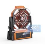 Generic Ventilateur de Camping Multifonction à Écran Numérique Rechargeable avec Lampe LED