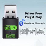product_image_name-Generic-Adaptateur WiFi et Bluetooth USB – 600 Mbps – Dual Band 2.4 GHz / 5 GHz – Carte Réseau Sans Fil pour PC-1
