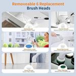 product_image_name-Generic-Brosse de nettoyage électrique, essoreuse portative, avec brosses interchangeables pour cuisine, salle de bain, carrelage, évier, sols et murs-5