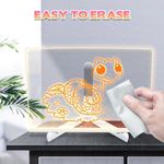 product_image_name-Generic-1 Pièce de Tablette de Dessin Lumineuse à LED, Panneau de Message en Acrylique Effaçable avec 7 Stylos de Couleur et Veilleuse, Alimentée par USB pour Activités Créatives, Tableau de Griffonnage Réutilisable avec Support-5
