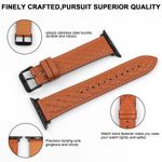 Generic BRACELET COMPATIBLE  APPLE WATCH CUIR VINTAGE MARRON - image 2