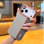 Coque iphone 17 pro Max gris orange 