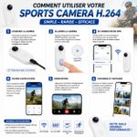 Article Sports Camera H.264 1080P WiFi Full HD – Mini Caméra d'Action Portable - image 2