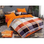  Lot de 2 Draps et 2 Taies - Confort et Élégance pour Lit 3 Places orange 