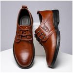 product_image_name-Fashion-Mocassins Décontractés à Lacets à La Mode Pour Bureau D'affaires, Chaussures En Cuir Marron-5