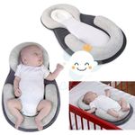Matelas D'Oreiller Portable Anti-Basculement Pour Bébé - Gris