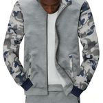 product_image_name-Fashion-Ensemble deux pièces pour homme : veste et pantalon de sport - Gris-3